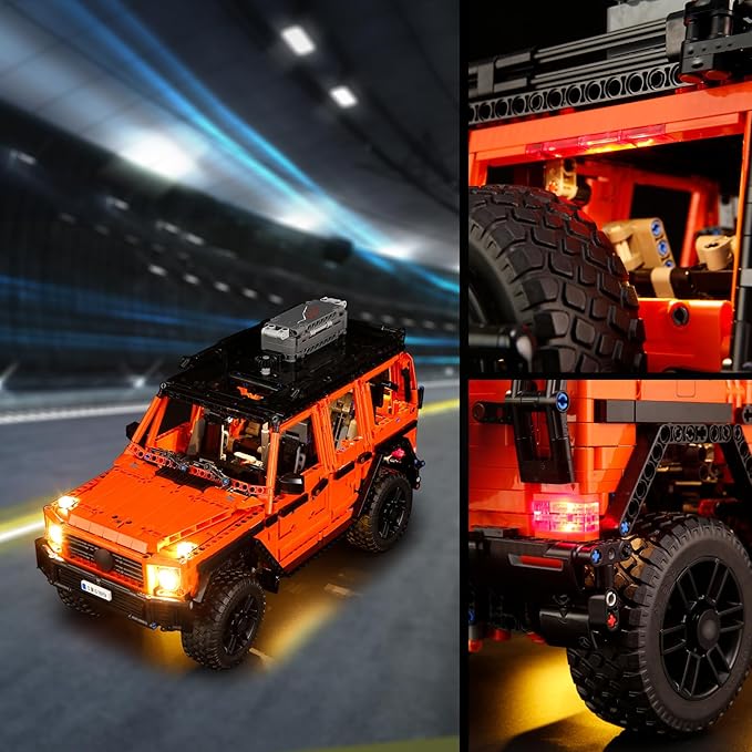 Vaodest Led Light for Lego 42177 Technic Mercedes-Benz G 500 Professional Line Building Blocks ModelDesign and Configuration Compatible with Model 42177(Led Light Only Not Building Block Kit)