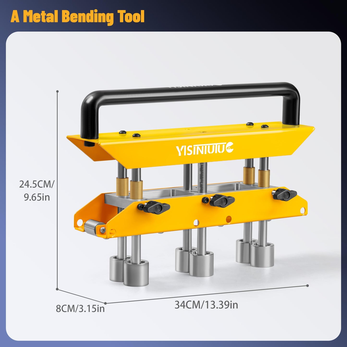 Large Sheet Metal Bend,Three-Station Edge Roller Bender,0-90° Bending Angle Bending Metal Roofing Materials,Adjustable for Making 5/8" to 4" (16 to 102 MM) Bends in 29 to 22-Gauge Steel