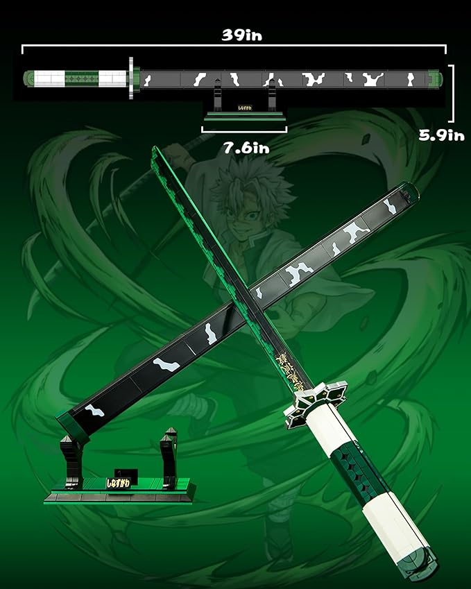 39in Sword Building Block Sets Compatible with Lego Set 710PCS Samurial Sword with Scabbard and Stand for Boys Adults 8 9 10 11 12 13 14
