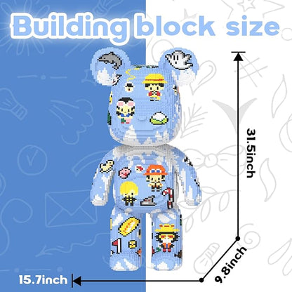 Big Pirates Sticker Bear Building Blocks (21950 PCS) Creative Animal Brick Set for Kids &amp Adults Micro Building Blocks Teddy Blocks Children Toys for Christmas Halloween Anniversary