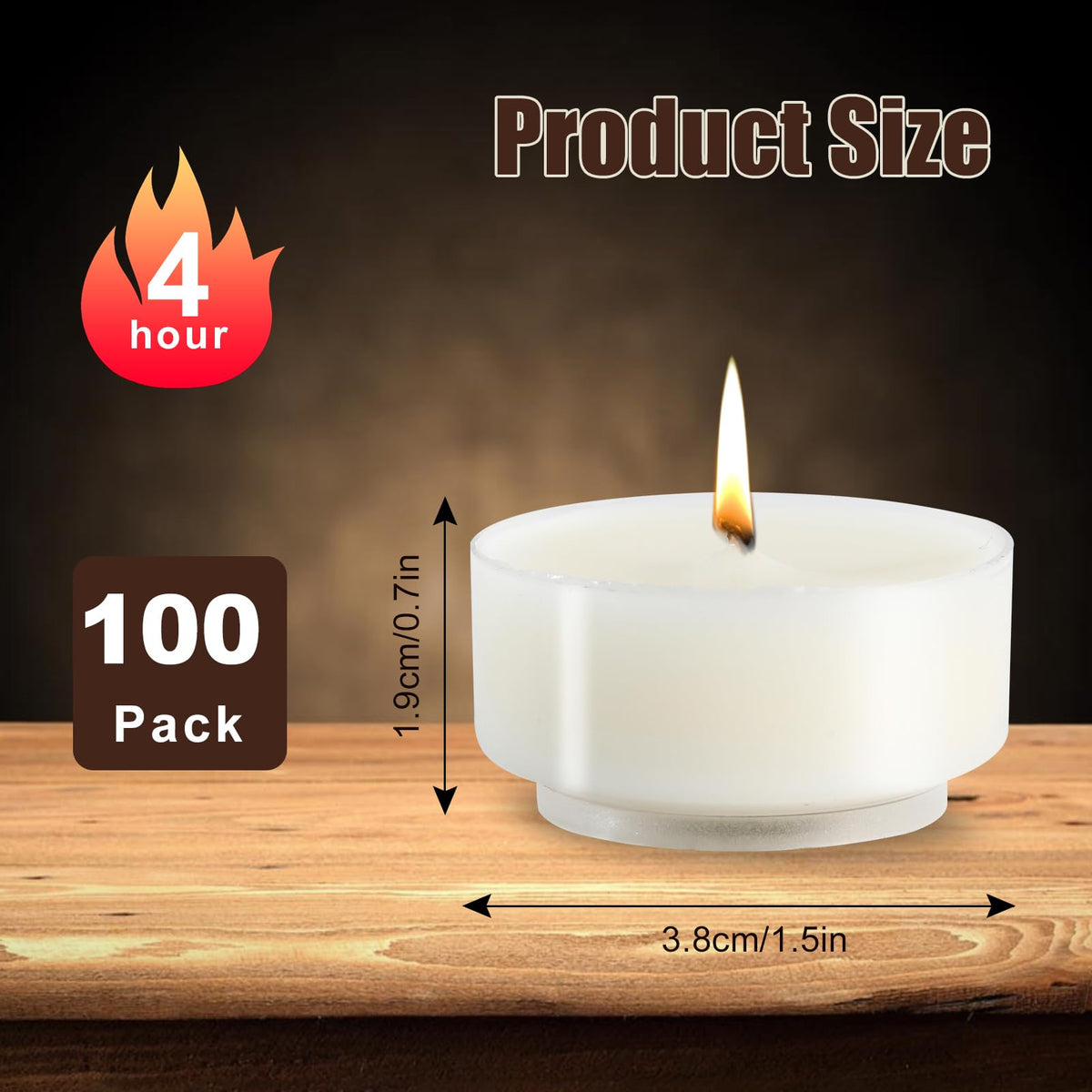 Loccmat 100 Pack Soy Tea Lights Candles,Tealight Candles Bulk,Unscented Natural White Tealight Candle,4 Hours Long Burning,Mini Tea Light Candle for Dinner,Weddings,Emergency,Home Decor