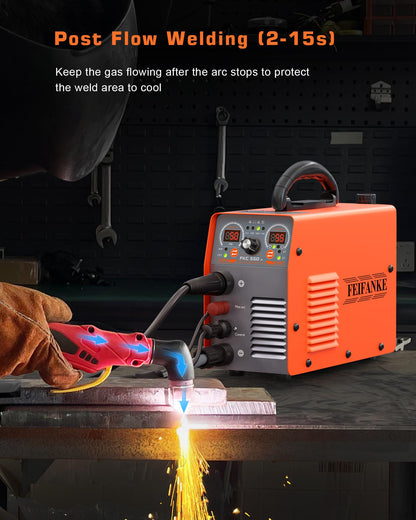 FEIFANKE 55A Plasma Cutter, Dual Voltage 110V/220V, High-Frequency Non-Touch Pilot ARC Plasma Cutting Machine, 3/4" Max Cut, 1/2"Clean Cut, 2T/4T, Post Flow Cooling, Best for Beginner