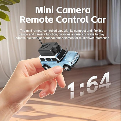 WLtoys Mini RC Car 1:64 Scale FPV RC Drift Car with 720P HD Camera WiFi App Control with Gyro First Person Perspective Mini Racing Toys for Teens and Adults(Blue)