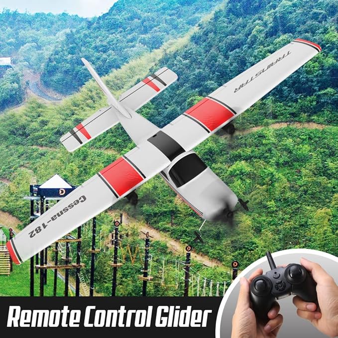 RC AirplaneRC Plane 2.4GHz 2 Channels RTF RC Aircraft with 3-Axis Gyro for Beginner Easy to Speedy Fly Glider Toys with 2 Extra Batteries [ 3 Batteries ]