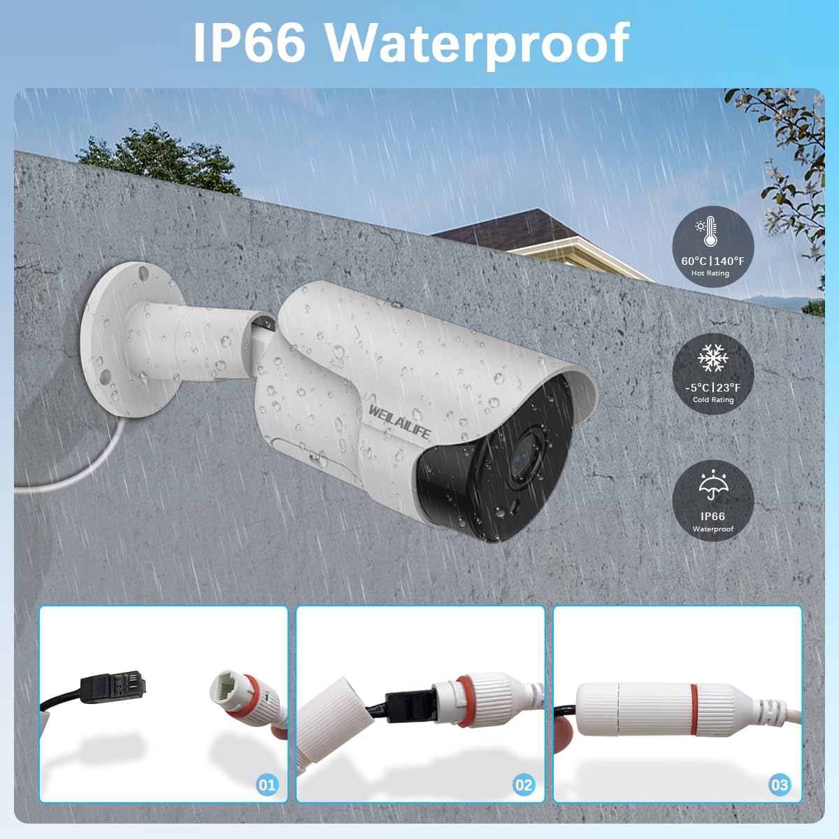 【90ft Super Night Vision】 Wired Security Camera System, Home Video Security Cameras Systems, POE DVR Surveillance Kits
