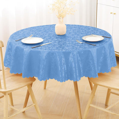 Smiry Round Table Cloth, Waterproof Heavy Duty Vinyl Tablecloths, Wipeable Washable Table Cover for Kitchen and Dining Room (Green, 70" Round)