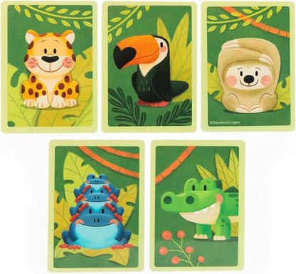 Educational Insights Jungle Rescue - Cute Preschool Board Games for Kids Toddler Fine Motor Skills Animal Matching Games for Toddlers 3-5 2-Players Boys and Girls Ages 3+