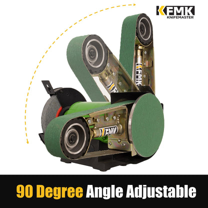 KFMK 2“x 36" Belt Sander Attachment for Bench Grinder, 2x36-inch Belt and 7-inch Disc, 5/8-inch Arbor for 8" inch bench grinder, BD3627B Updated Model