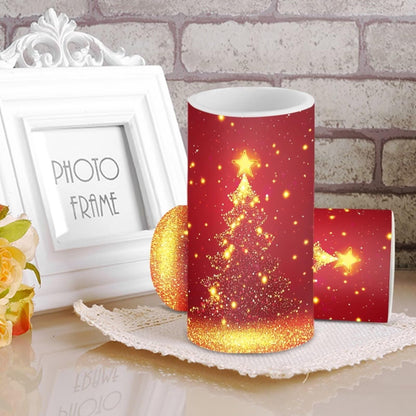 Luarisgur Red Christmas Battery Powered Candles with Remote and Timer Christmas Decorations LED Flameless Flickering Candles for Indoor Xmas Gifts Holiday Decor Home Party Festival Set of 2