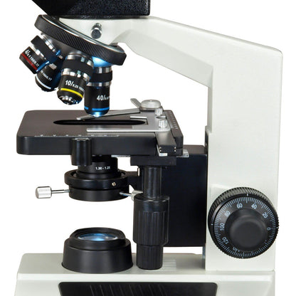 OMAX M837L Series Trinocular Oil Darkfield Microscope & 9MP USB 2.0 Digital Camera - 40X-2500X - Coaxial Compound Microscope with LED Light