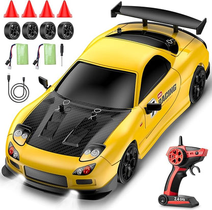 RC Drift Car 1:14 4WD Drift Remote Control Car 2.4GHz 28km/h Drift RC Car LED LightsRacing and Drift Tires RTR for Teens Kids Boys