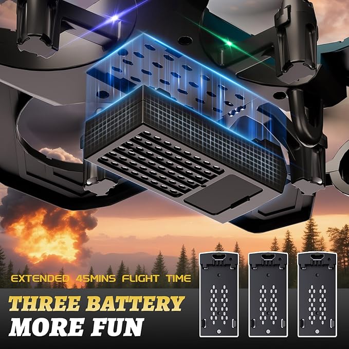 4DRC RC Airplanes Remote Control Airplanes with 3 Batteries Foam RC Planes for Kids Adults Beginners 4-7 8-12 12-16 Remote Control Helicopter Fighter Jet Drones for Kids Adults 360° Flip