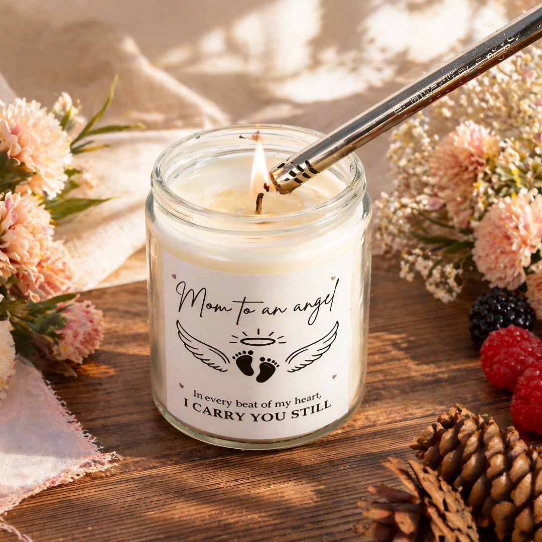 Miscarriage Gifts for Mothers, Mothers Day Gifts for Miscarriage Mom, Vanilla Memorial Soy Candle, Mothers Day Gift for Mom of Angel Baby, Loss of Baby Sympathy Gift from Family and Friends