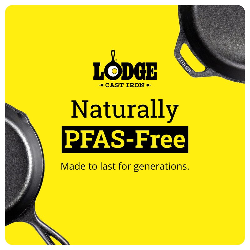 Lodge Cast Iron Combo Cooker - PFAS-Free 2-in-1 3.2 Quart Deep Pot and 10.25 Inch Skillet Set - Dutch Oven with Skillet Lid for Sourdough, Frying, and Camping - Made in the USA