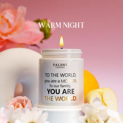 Scented Candle for Mom, Mother's Day Gifts, Perfect Home Décor Gift Elegant Gift for Mother, Mom Birthday Gifts, 8.4oz Candle Jars - Warm Night