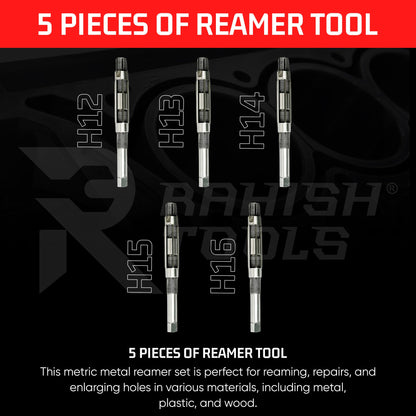 Rahish Tools Adjustable Hand Reamer Tool H12 To H16 Sizes - 1-1/16" to 2-7/32" Reaming Tool for Precise Hole Finishing with Carbon Steel Blades - Hand Tools Reamers for Metal & Wood - 26.98mm-56.35 mm