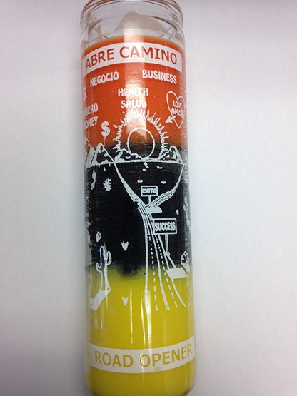 Road Opener (Abre Camino) 3 Color Candle in Glass - Silkscreen