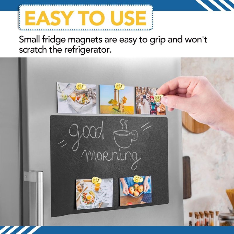 LOVIMAG Fridge Magnets 25 Pcs Refrigerator Whiteboard Small Strong Magnet Classroom Kitchen Accessories Decorative Locker Set Decor Must Haves Office Calendar Refrigerador Magnetic Cute Crafts Gold