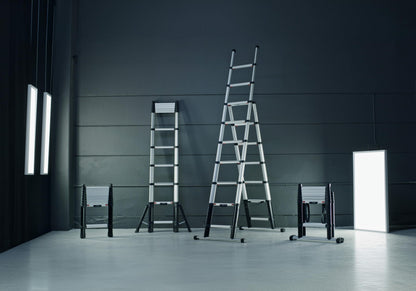 W.Steps Prime 11.5 FT | Telescopic Extension Ladder, ANSI Type 1A Certified, incl. stabilizers