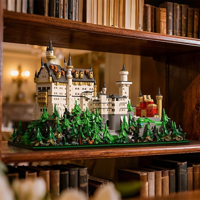 39072 Neuschwanstein Castle Building Block Set 5421 Pieces Castle Building Model Building Block Kit Adult Creative Enthusiast Model Gifts and Unique Collectibles