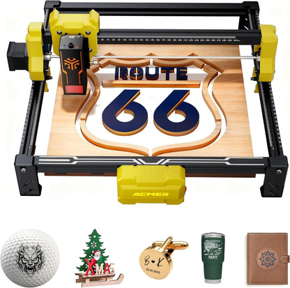 ACMER Laser Engraver, S2 Laser Cutter Machine 12,000mW, 72W Output, 0.01mm Precision, 300x300mm Area, 10000mm/min Speed, for Wood, Metal, Leather, Acrylic, DIY & Education