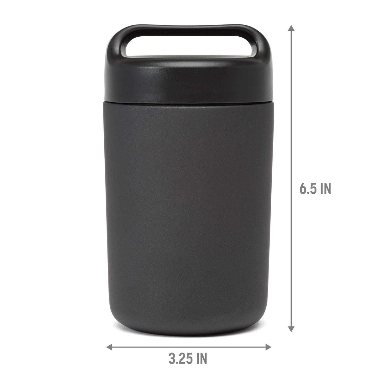 Goodful Stainless Steel Food Jar, Vacuum Sealed | Double Wall | Carry Handle Lid | Gray | 16 Ounces, Pack of 6