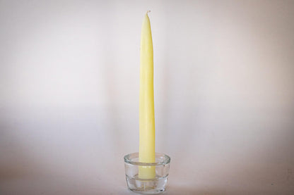 Bee The Light 100% Pure Beeswax Taper Candles - Hanukkah, Birthday or Orthodox, All-Natural Handmade Dipped Smokeless Unscented 8.5 inches (12 Pack) Ivory White