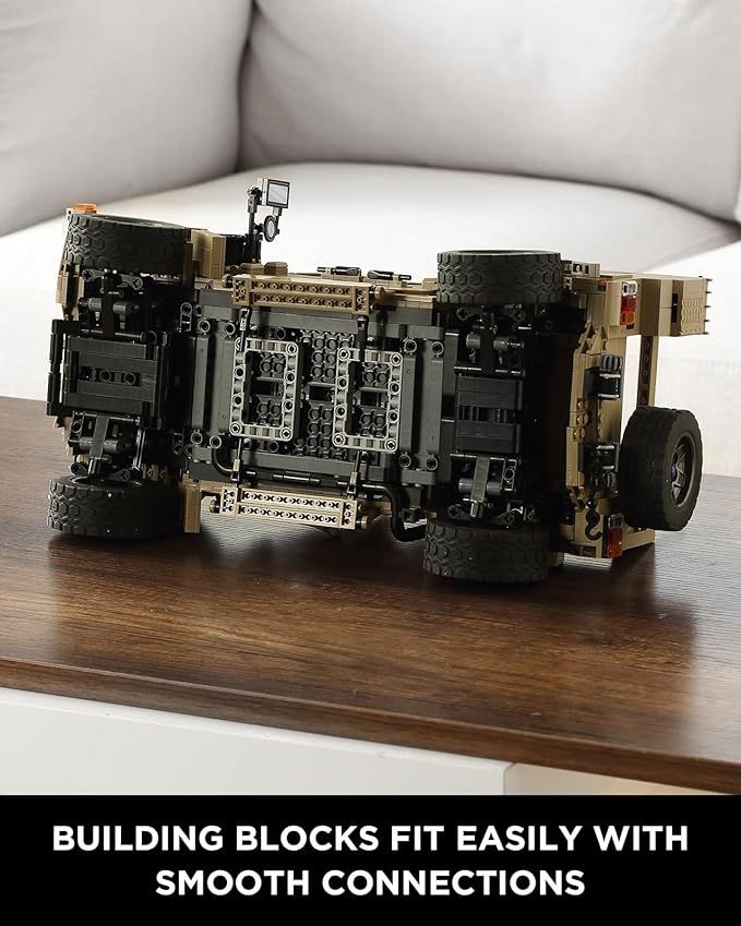 JLTV Building Blocks for Adults Military Vehicles Building Sets Collectible Car Building Kit for Adults (2479 Pcs)