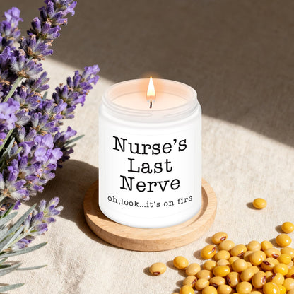 Homsolver Nurse Gifts for Women, Unique Birthday Christmas Graduation Thanksgiving Nurse Day Gift for Head Nurses, Nurse's Last Nerve Scented Candles