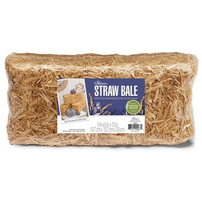 FloraCraft Decorative Straw Bale 5 Inch x 6 Inch x 13 Inch Natural
