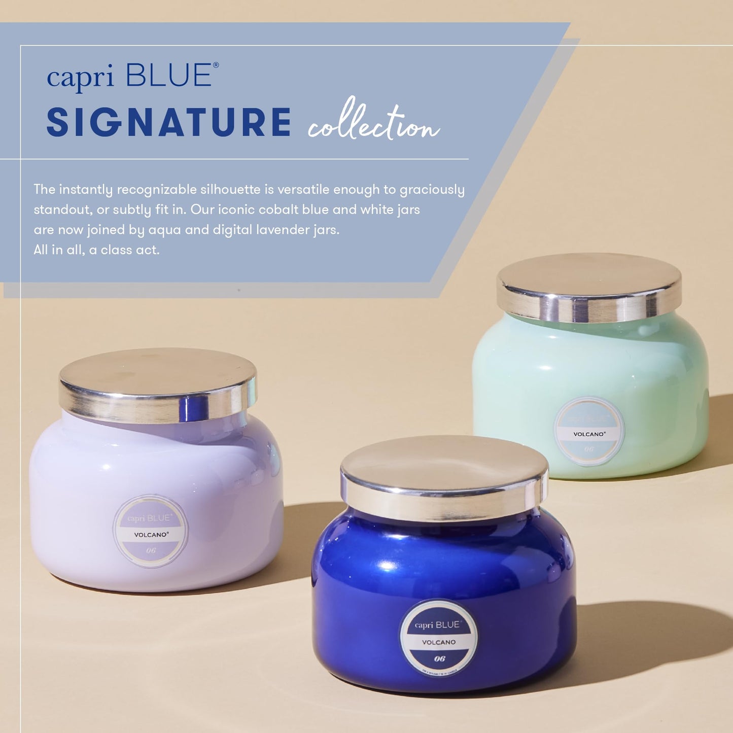 Capri Blue Volcano Printed Travel Tin Jar Candle - Luxury Candle with a Long Lasting Soy Wax Blend - Scented with Tropical & Fruity Fragrance (Aqua Color, 8.5 oz) (Pack of 2)