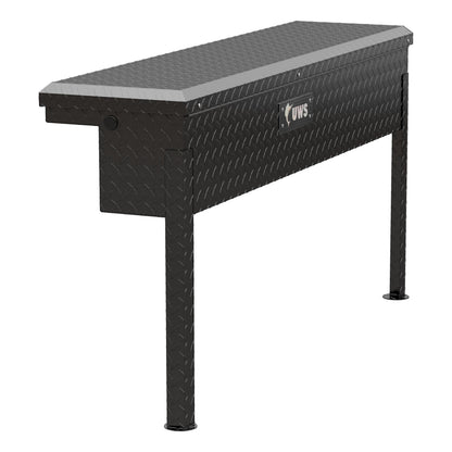 UWS EC30202 48-Inch Gloss Black Heavy-Wall Aluminum Truck Side Tool Box with Low Profile, RigidCore Lid