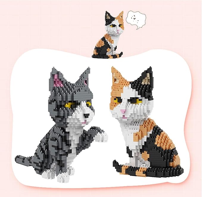 Creative Tuxedo Black Cat Building Set Magic Cat Black Catnap Cat Cat Set for Adults and KidsCompatible with Lego 630 Building Accessory Ideal Gifts (Napping Cat)
