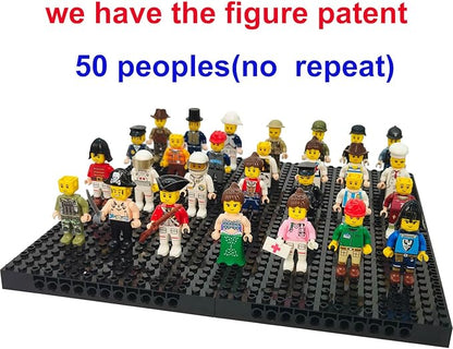 50pcs Mini Figure People Action Figure Minifigure Stuffer Toys Building Sets WW2 Army Building Block Toys