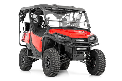 Rough Country 4,500 LB Winch Mount Kit for Honda Pioneer 1000/1000-5 - Bolt-On Mounting Plate with RS4500S UTV Winch & Synthetic Rope