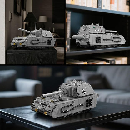 Panzer VIII Maus Building Set for Adults-Compatible with Lego Military Tank Collectible Army Model Gift Ideal for Military Enthusiasts (802 PCS)