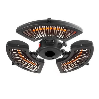 Star Patio Outdoor Heater, Electric Parasol Heater, Umbrella Patio Heater with 3 Heat Levels, 1500W Instant Heating, Tip-Over & Overheat Protection, Infrared Patio Heater, ZHQ2027-P