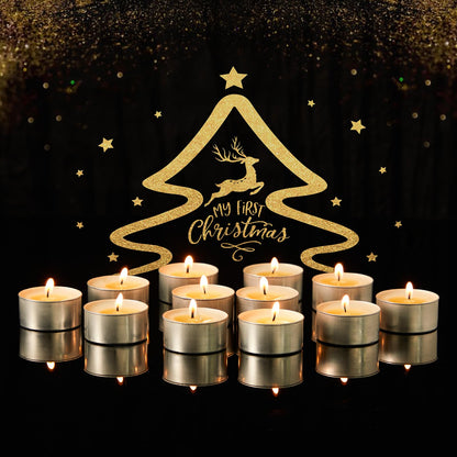 Unscented Tea Lights Candles 100 Pack,6 Hours Long Burning White Tea Candles Bulk,Non-Paraffin, Clean Burn, Smokeless, Palm Tealight Candles for Wedding,Centerpiece,Christmas Lights,Home Decor