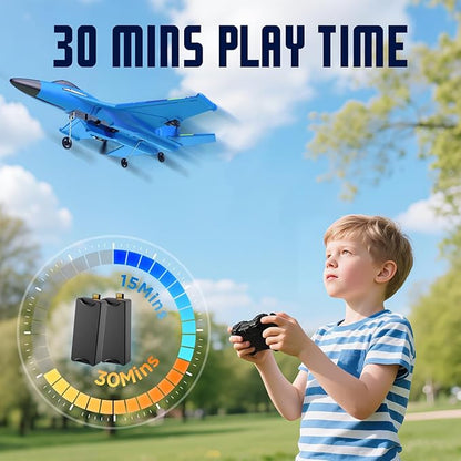 4DRC Foam RC Plane for Kids Adults Remote Control Airplane RC Jet Helicopter Drone Plane for Kids Adults Beginner Easy to Fly RC Fighter Remote Control Aircraft with Automatic Balance Gyro