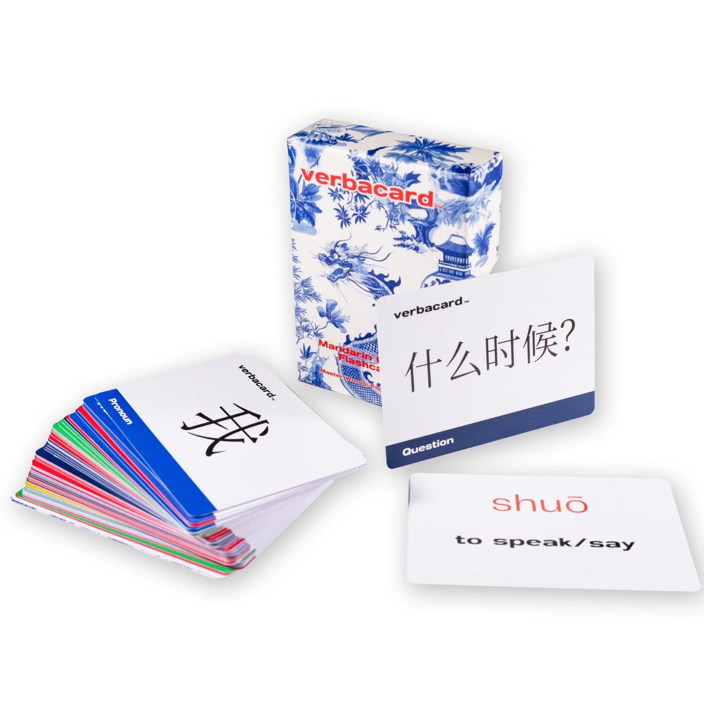 Essential Mandarin Flashcards – Learn to Read Chinese Fast | Chinese Mandarin Study Deck with Pinyin | Pronouns, Basic Verbs & Nouns for Beginners & Students