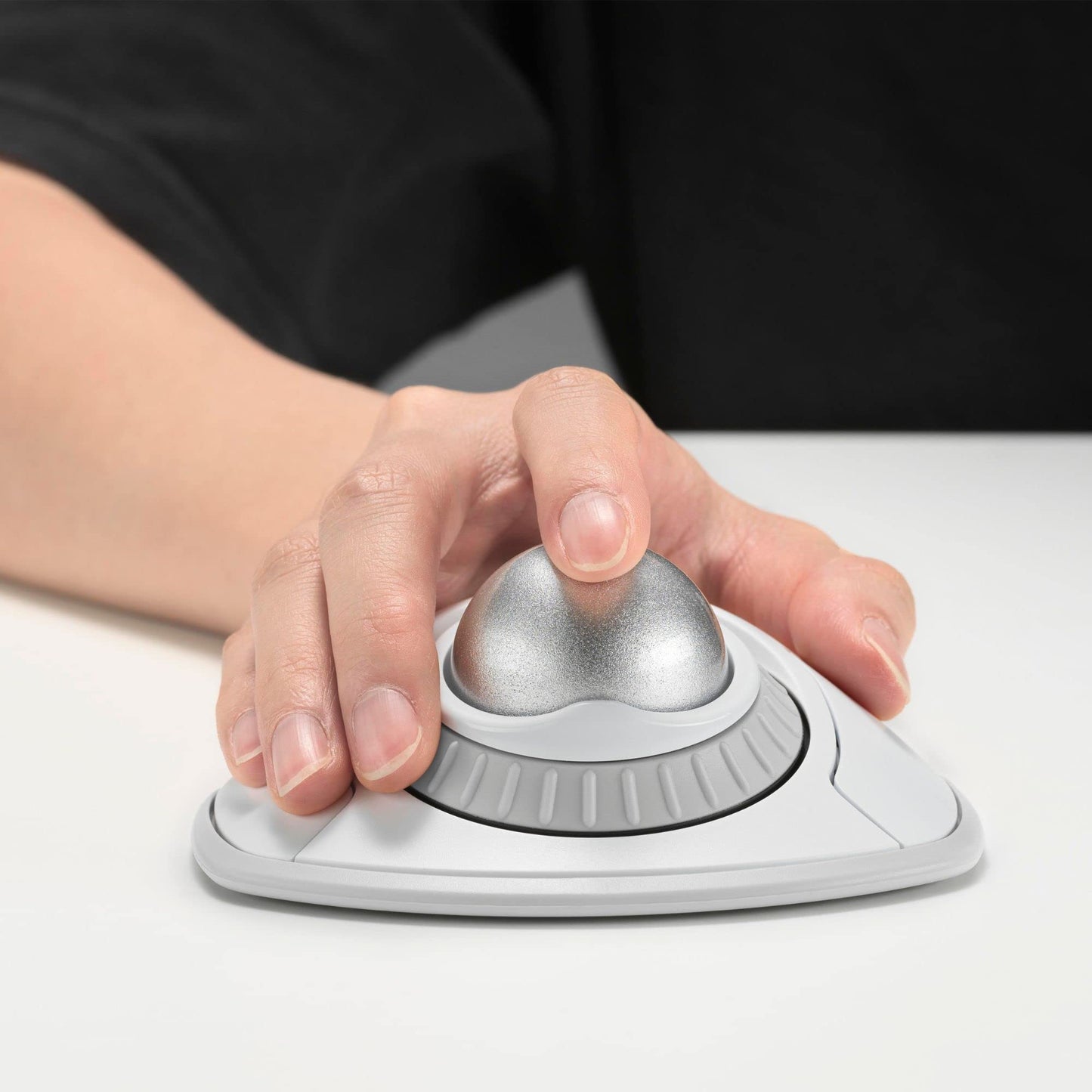 Kensington Orbit Wireless Trackball with Scroll Ring - Black-Red (K70990WW),