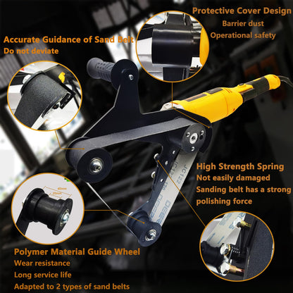 Hangjiatool Pipe Tube Polisher Sander,1280W High-power Industrial Grade Pipe Belt Sander with 6 Variable Speeds,Professional Polishing Tools for Grinding, Polishing,and Rust Removal.