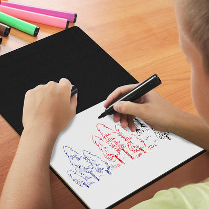Portable Small White Board,Reusable Dry Erase Board with Stand,Desktop Whiteboard for Office Meeting Bussiness Home 9" x 6" with Marker, Wipe Cloth (Pink)