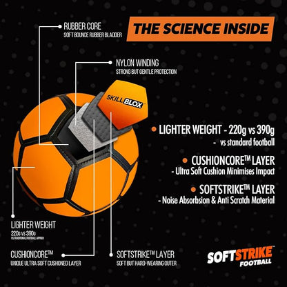 SoftStrike Home Indoor Skills Training Soccer Ball - Soccer Gifts for Boys - Skills Ball for House - Size 4