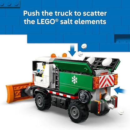 LEGO City Snowplow Truck Building Toy for Kids - Pretend Play Vehicle for Boys &amp Girls Ages 5+ - Toy Truck W/Movable Plow &amp Driver Minifigure - Gift Idea for Birthdays - 60490