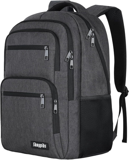 Skaypibs Backpck for Men Women School Backpack for Boys Teens 15.6 inch Laptop Back Pack with Reinforced Straps Bookbag for College High Middle SchoolBusiness Work Mochilas Black