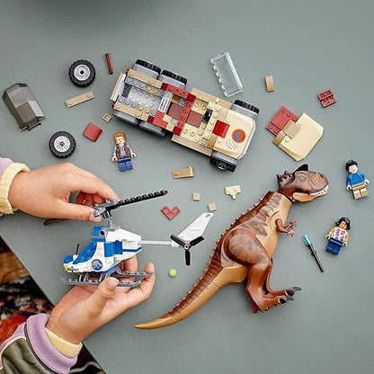 LEGO Jurassic World Carnotaurus Dinosaur Chase 76941 Building Kit Fun Toy Playset for Creative Kids New 2021 (240 Pieces)