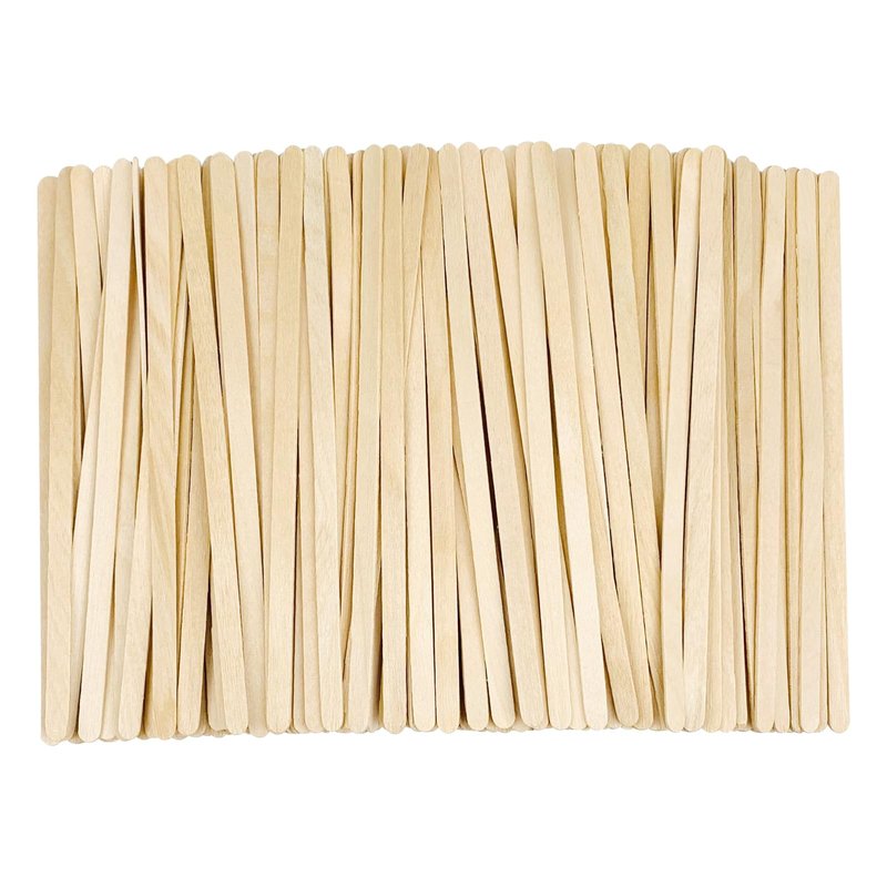 KTOJOY 5.5inch Wooden Coffee Stirrers, 500 Count Disposable Stir Sticks for Coffee & Cocktails, Wooden Beverage Mixer with Smooth Ends, Swizzle Drink Sticks