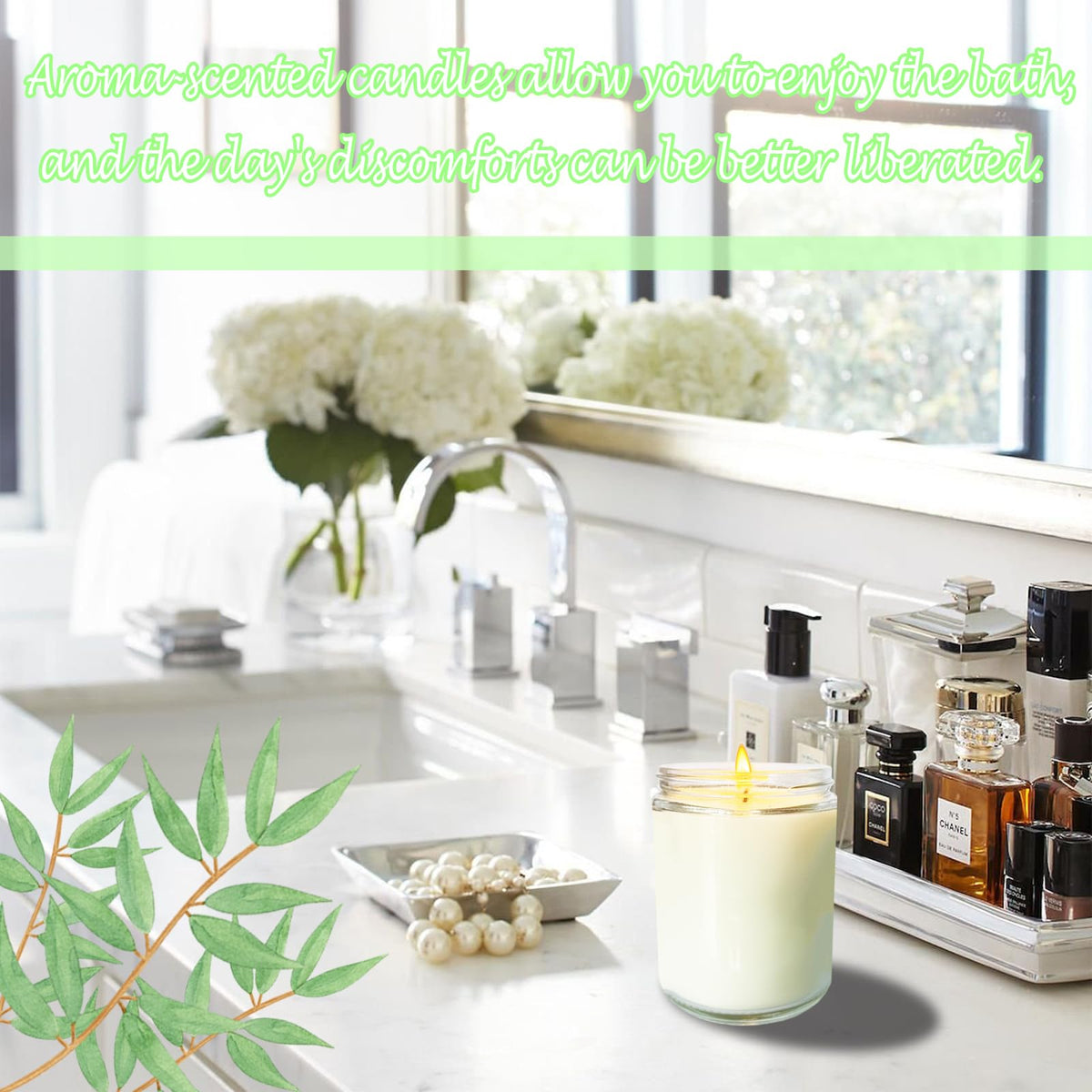 Veiuwa 24 Pcs 6 Oz Eucalyptus Scented Soy Candles Set,Mason jar Bulk Candles for Gifts,Aromatherapy Candle,Great Stress Relieving Scented Candle for Girls as a Gift for Birthdays, Weddings and More!