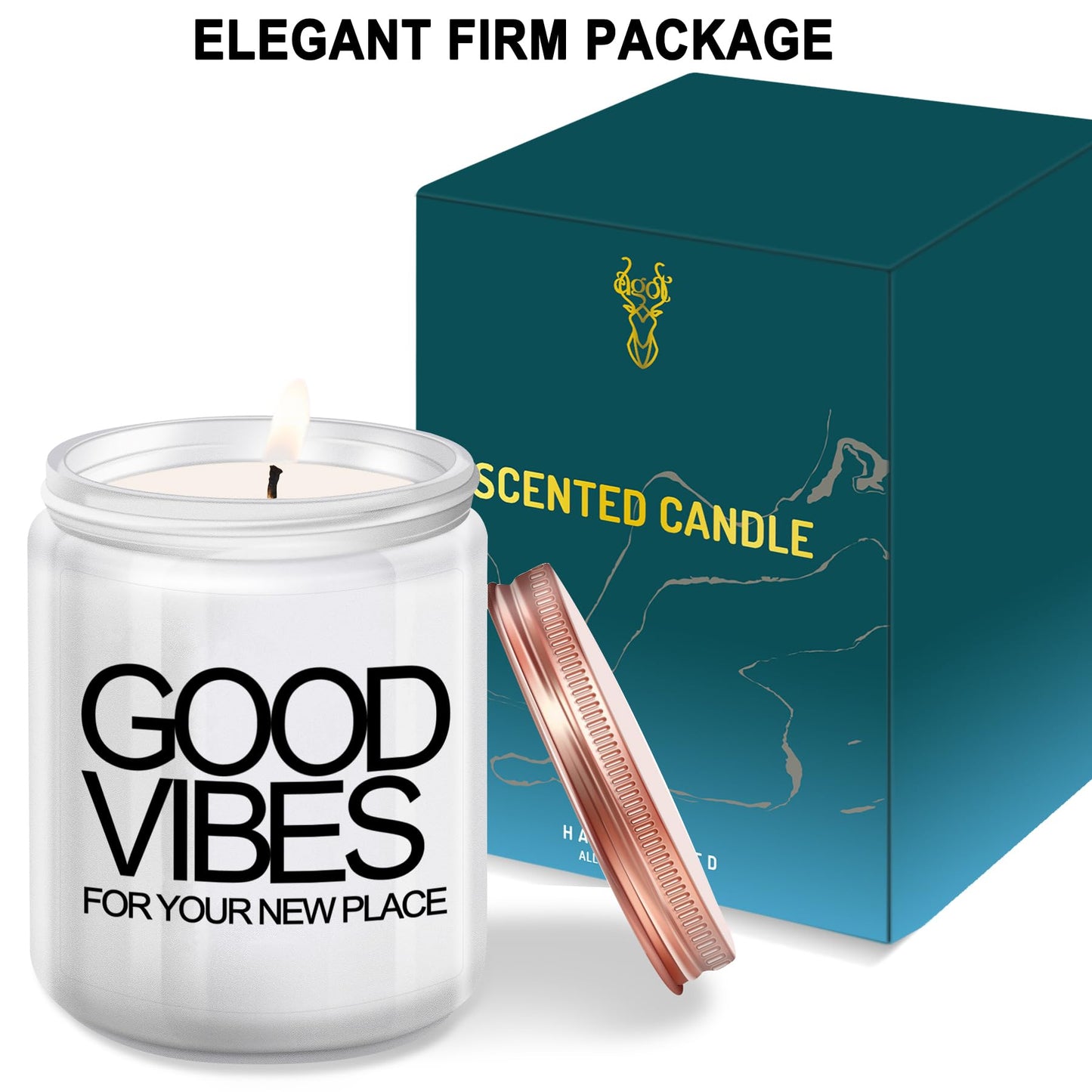 House Warming Gifts New Home, New Home Gifts, Good Vibes Candle, New House Essentials Best Presents for Women Couple Friends - Lavender Candles